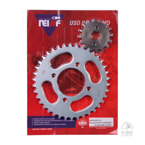 KIT REINF C23 CORONA/PIÑON 38/16-428 MOTOMEL CUSTOM 200/MOTOMEL CG 150