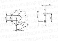 PIΓON REINF HONDA CG125 TITAN/TITAN 2000 Z14 (25002)