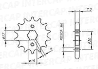 PIΓON REINF HONDA C100 BIZ Z14
