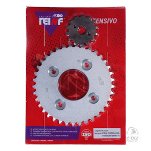 KIT REINF C23 CORONA/PIÑON 37/14-420 HONDA NEW WAVE 110